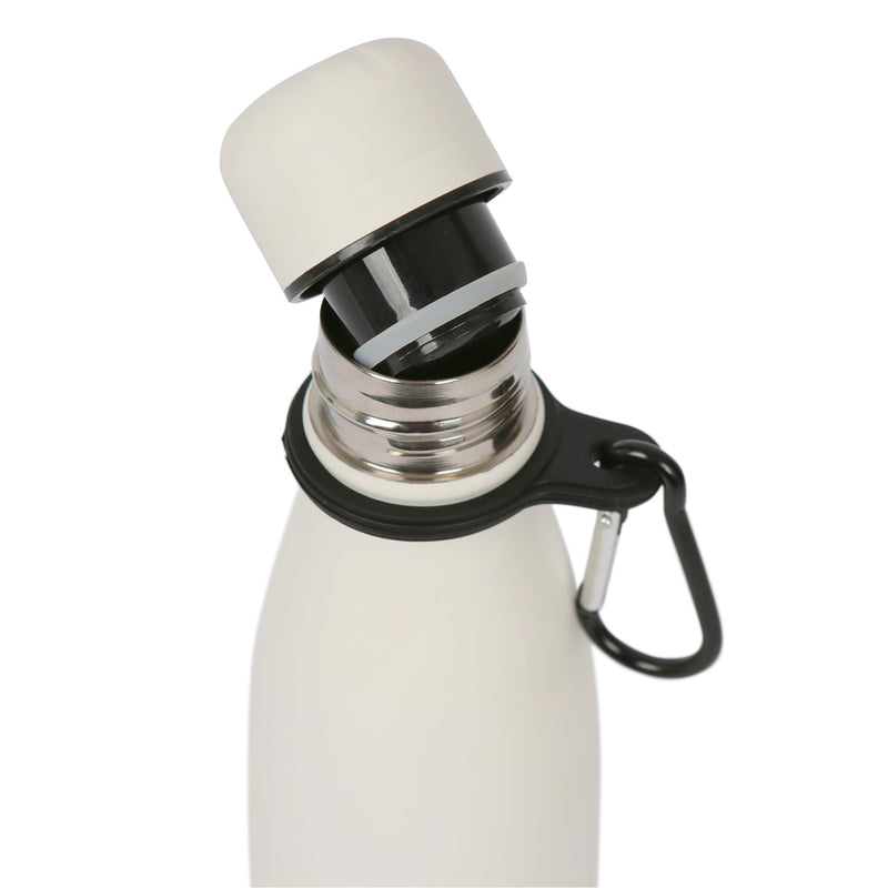 Stainless Steel Water Bottle with Carabiner Clip - 500ml