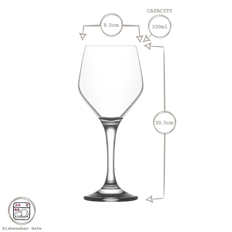 260ml Ella White Wine Glasses - By Lav