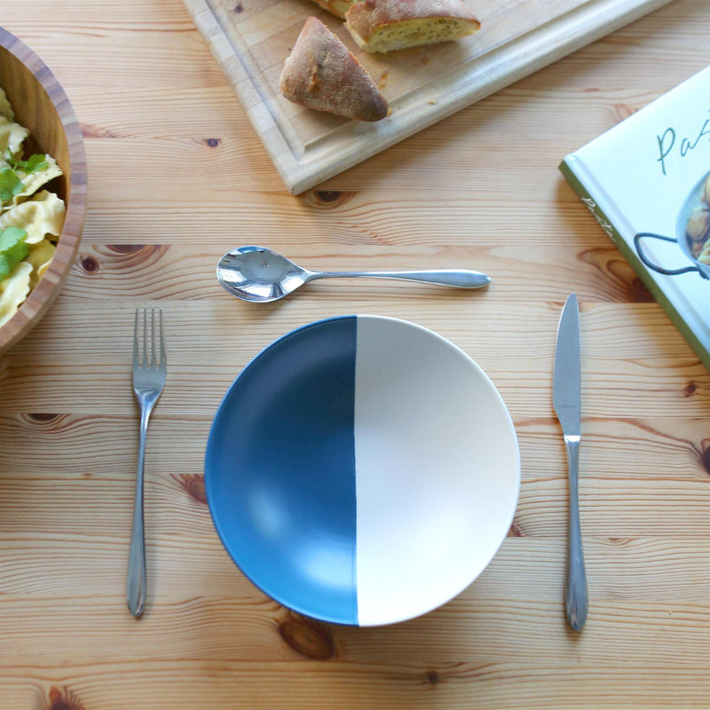 Colour Block Stoneware Pasta Bowl - 20.5cm - By Nicola Spring