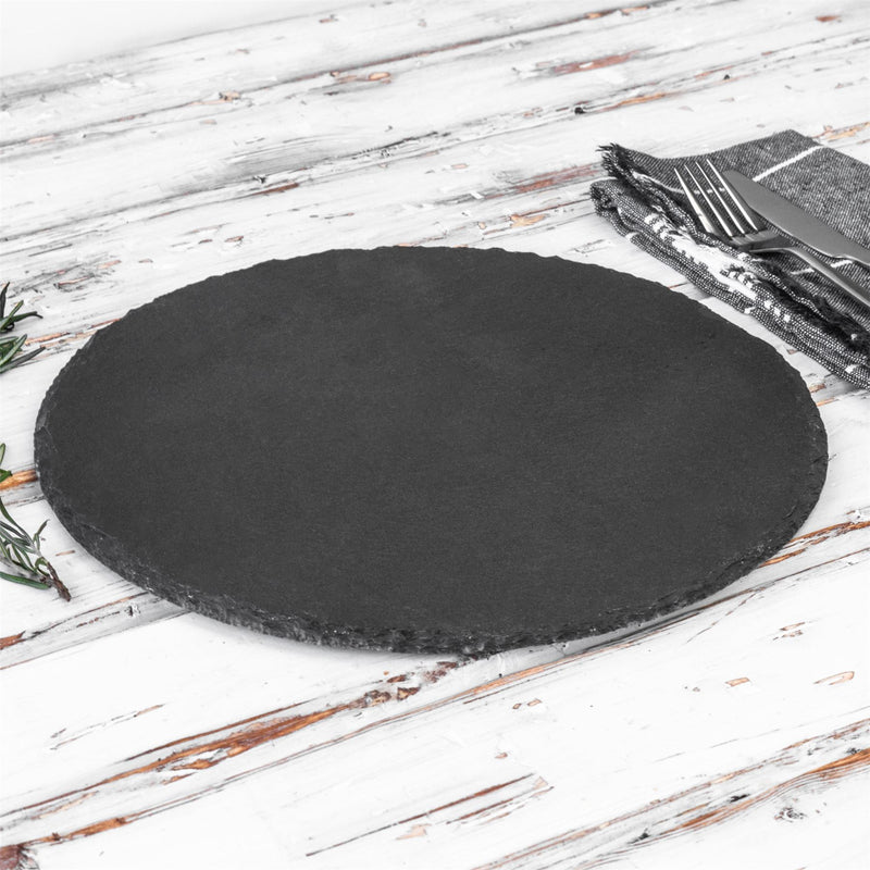 Round Slate Placemats - 30cm - Pack of 12 - By Argon Tableware