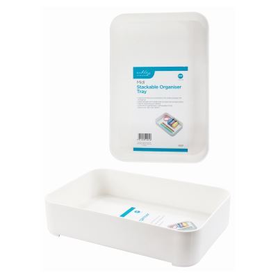 Plastic Stackable Storage Bin - White - By Ashley