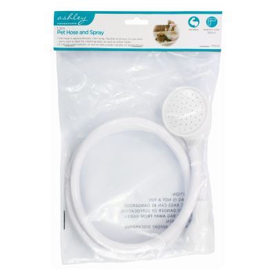 Plastic Pet Shower Sprayer - 120cm - White - By Ashley