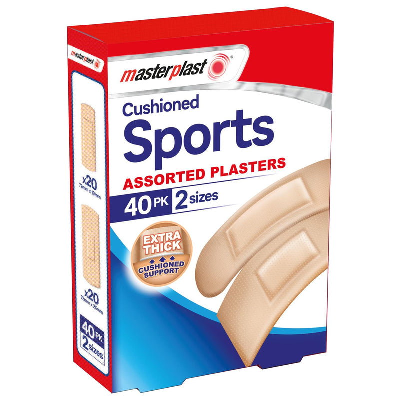 Assorted Sports Plasters - Pack of 40 - By Masterplast