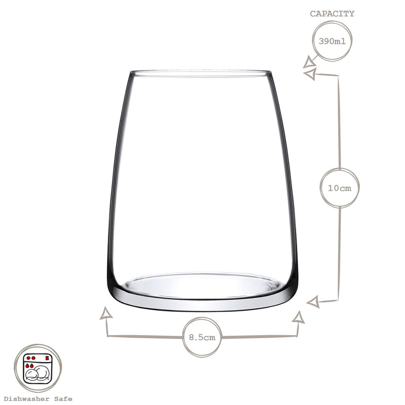 390ml Pinot Glass Tumblers - By Pasabahce