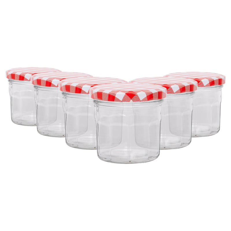 130ml Glass Jam Jars with Lids - Pack of 6 - By Argon Tableware