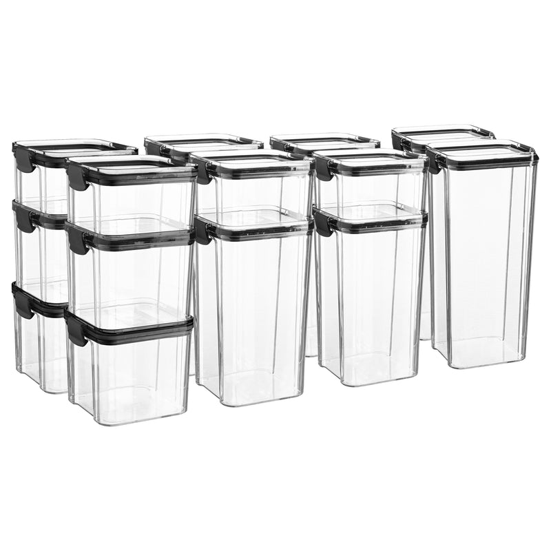 16pc Plastic Air Tight Food Storage Containers Set - By Argon Tableware