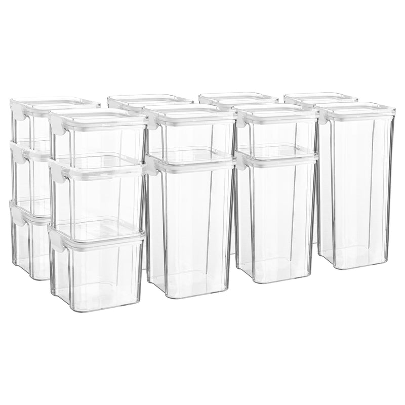 16pc Plastic Air Tight Food Storage Containers Set - By Argon Tableware