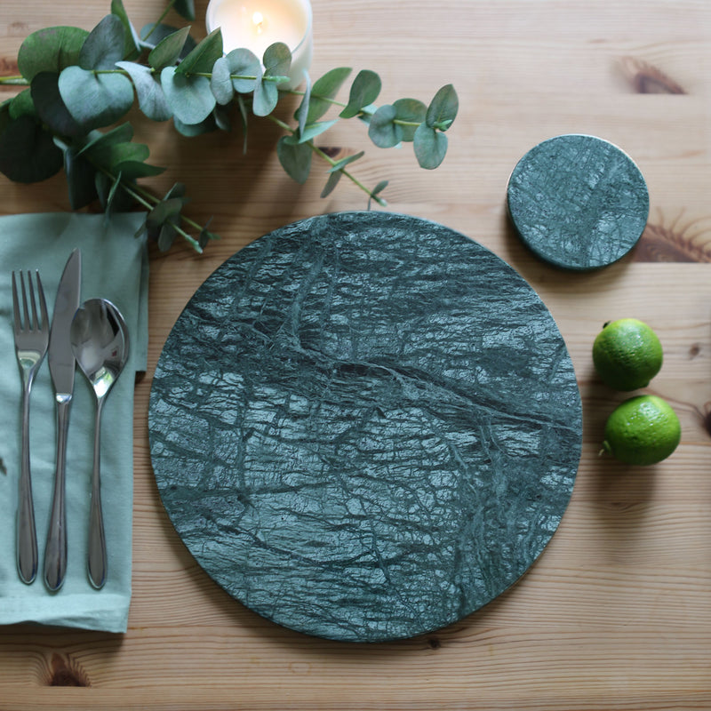 Round Marble Placemats - 30cm - Pack of Six - By Argon Tableware