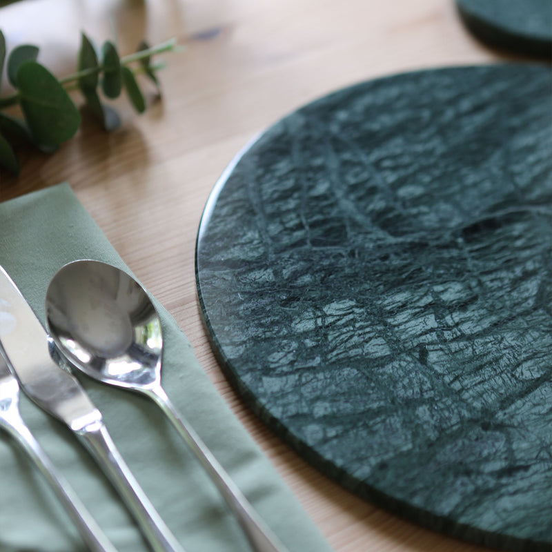 Round Marble Placemats - 30cm - Pack of Six - By Argon Tableware