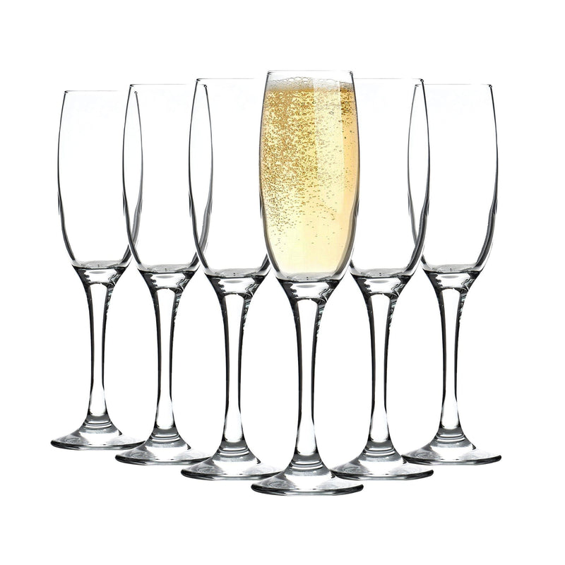 220ml Champagne Flute Glasses - By Argon Tableware