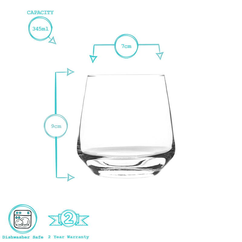 345ml Tallo Tumbler Glasses - Pack of 12 - By Argon Tableware