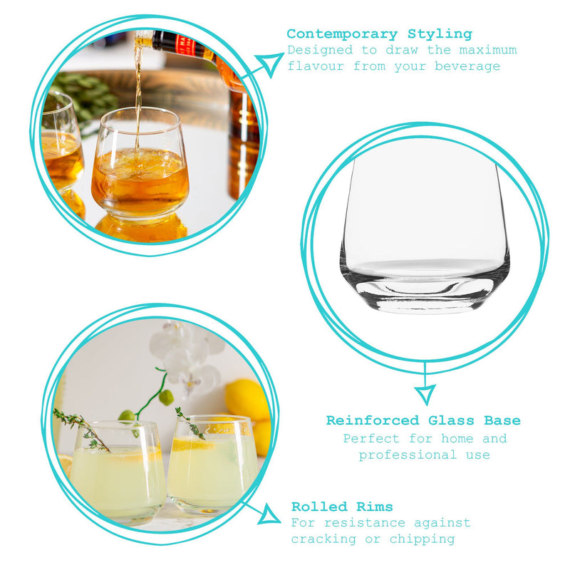 345ml Tallo Tumbler Glasses - Pack of 12 - By Argon Tableware