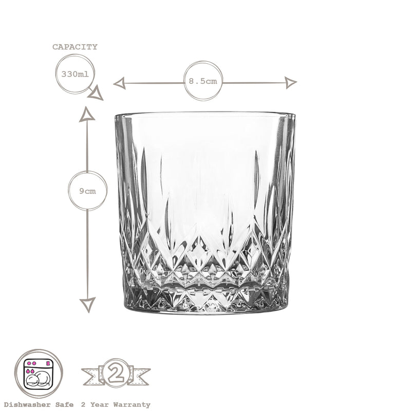 330ml Odin Whisky Glasses - Pack of 12 - By LAV