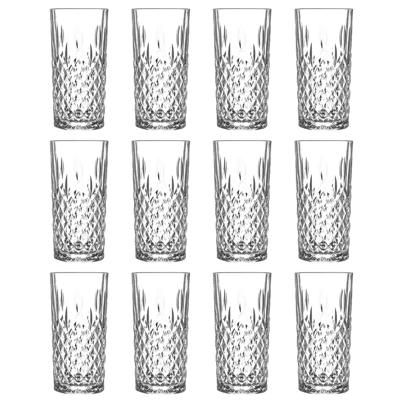 356ml Prysm Highball Glasses - Pack of 12 - By Argon Tableware