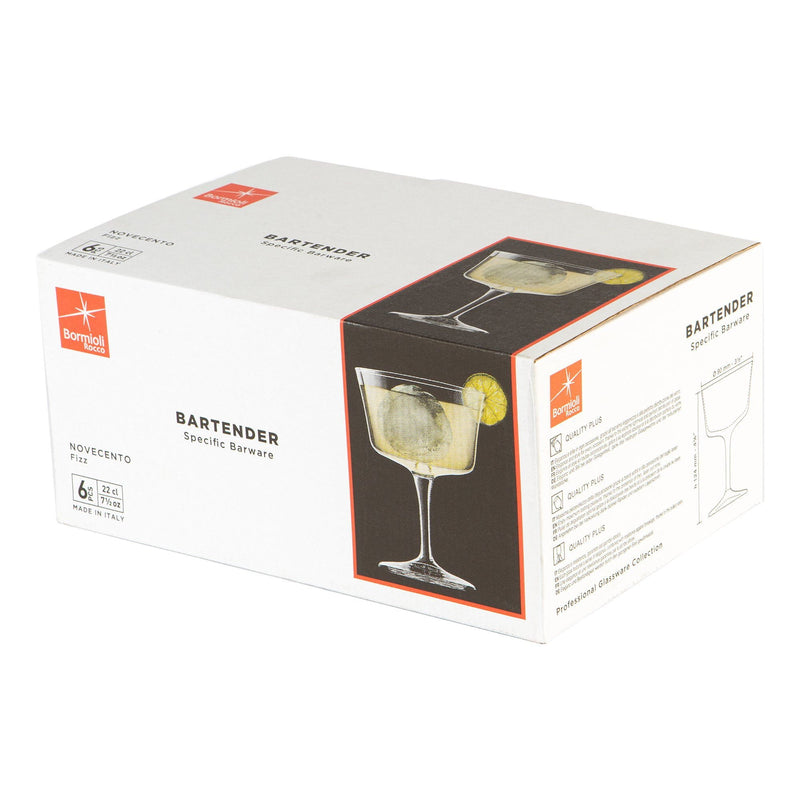 220ml Bartender Novecento Champagne Saucers - Pack of 12 - By Bormioli Rocco