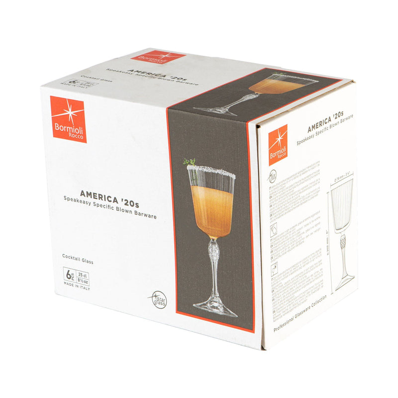 250ml America '20s Cocktail Glasses - Pack of 12 - By Bormioli Rocco