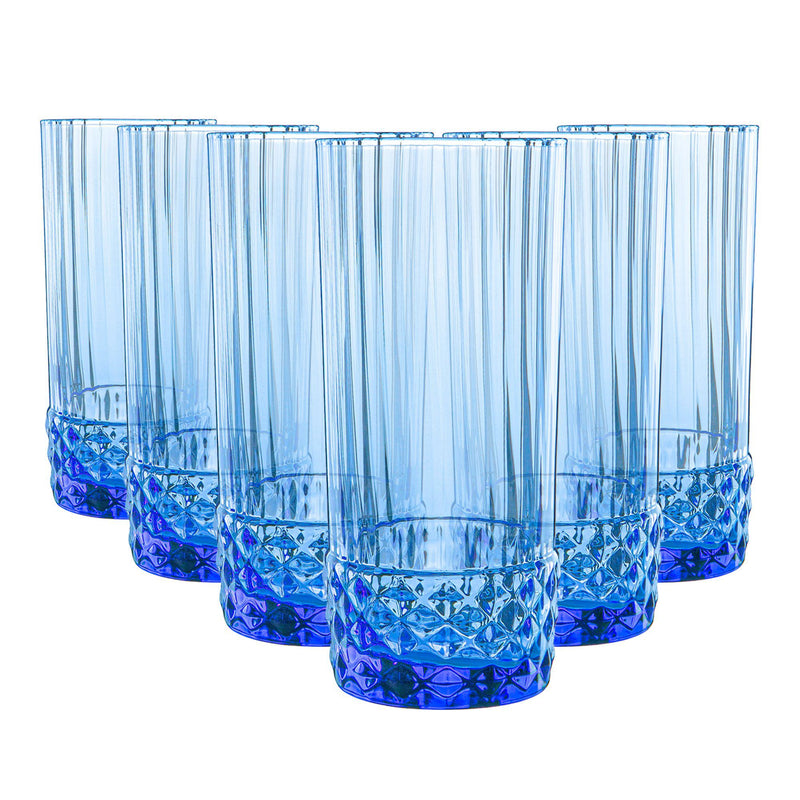 490ml America '20s Highball Glasses - By Bormioli Rocco