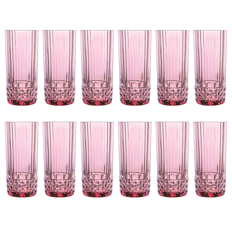 490ml America '20s Highball Glasses - Pack of 12 - By Bormioli Rocco