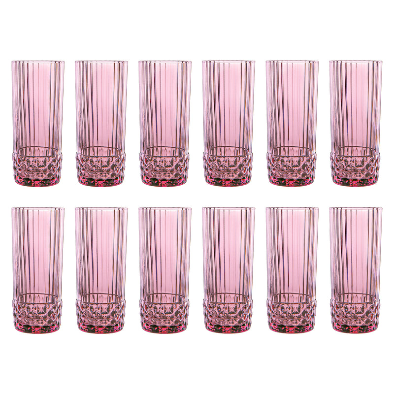 400ml America '20s Highball Glasses - Pack of 12 - By Bormioli Rocco