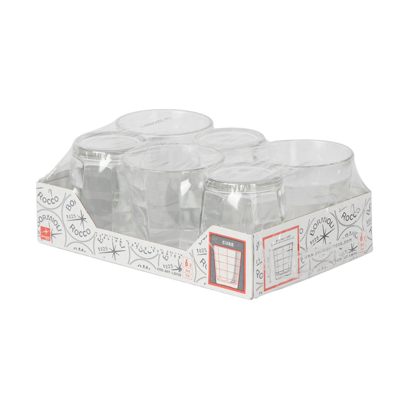 240ml Cube Whisky Glasses - Pack of 12 - By Bormioli Rocco