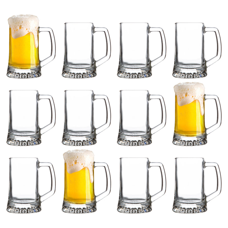 290ml Stern Tankard Glass Beer Mugs - Pack of 12 - By Bormioli Rocco