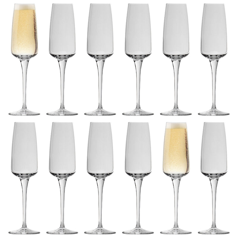 230ml Aurum Champagne Flute Glasses - By Bormioli Rocco