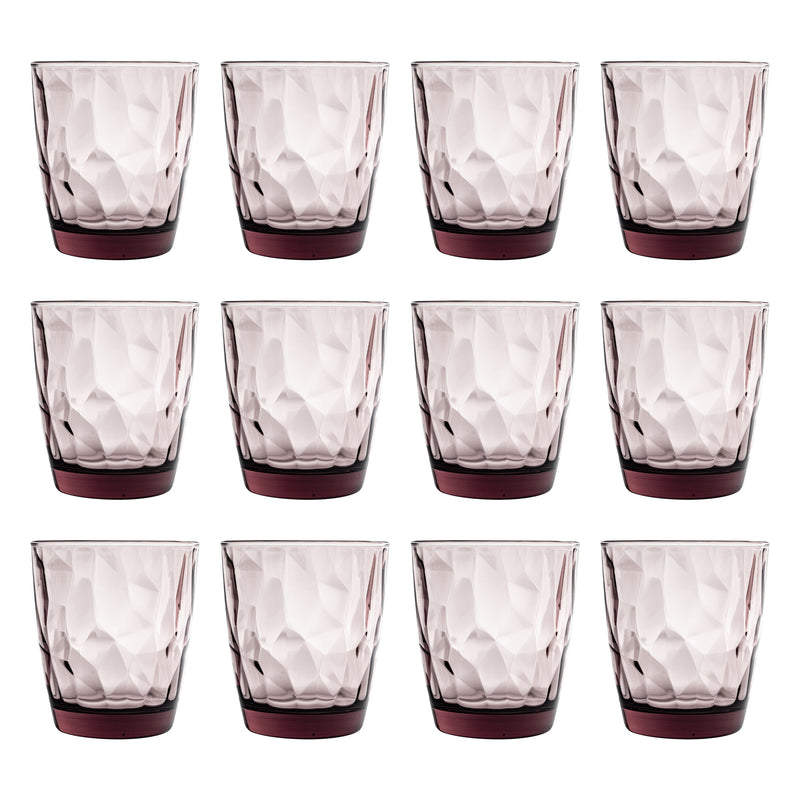 390ml Diamond Tumbler Glasses - Pack of 12 - By Bormioli Rocco