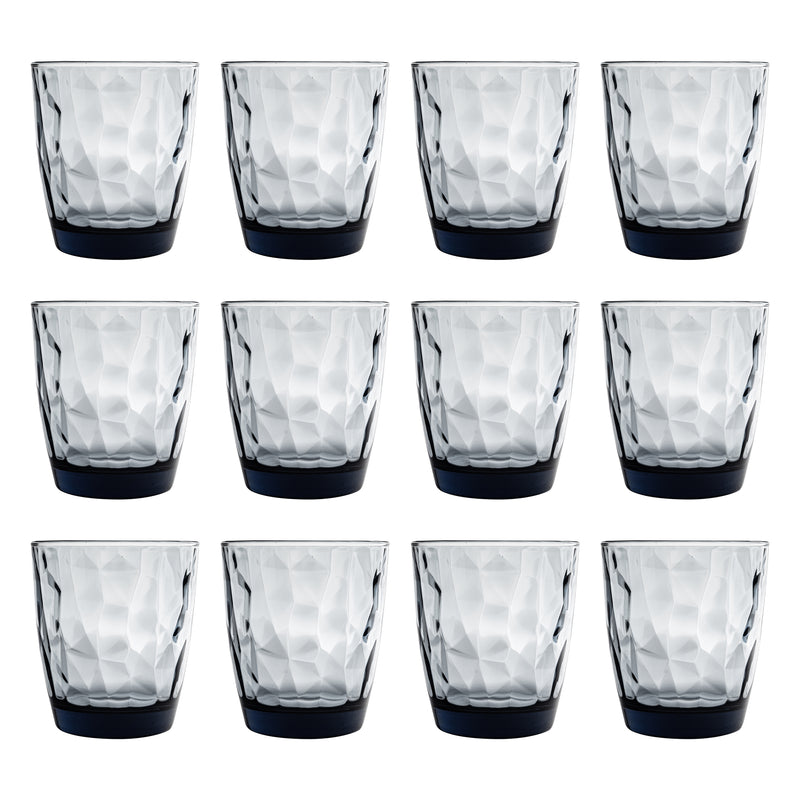 390ml Diamond Tumbler Glasses - Pack of 12 - By Bormioli Rocco