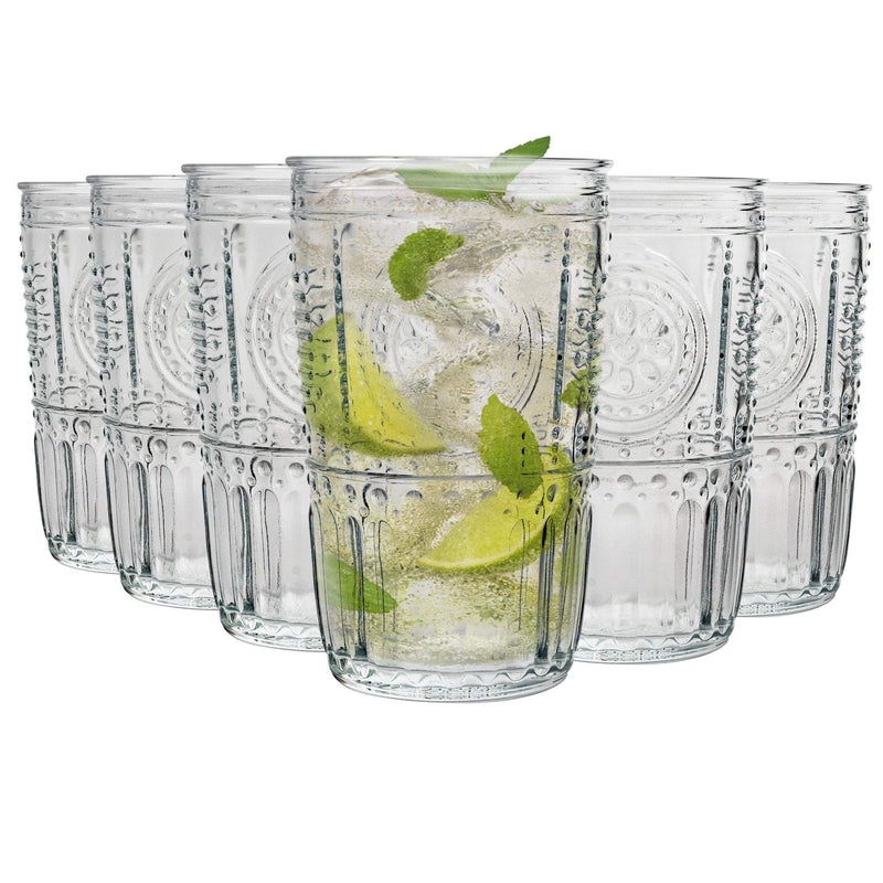 475ml Romantic Highball Glasses - By Bormioli Rocco