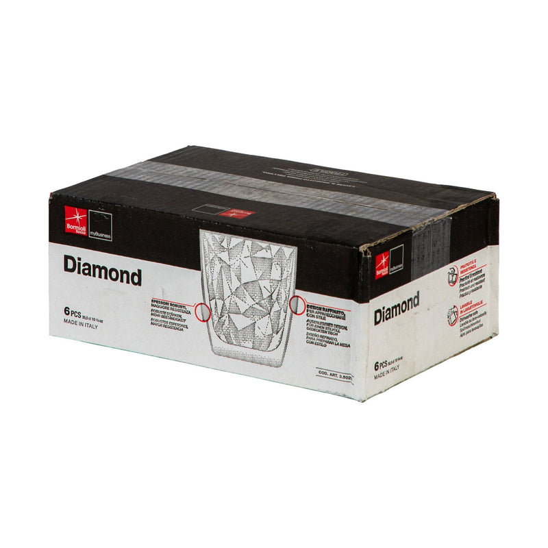 300ml Diamond Whisky Glasses - Pack of 12 - By Bormioli Rocco