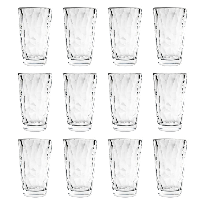 470ml Diamond Highball Glasses - Pack of 12 - By Bormioli Rocco