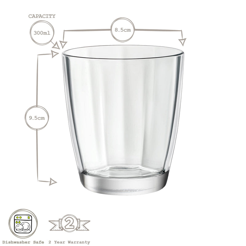 300ml Pulsar Whisky Glasses - Pack of 12 - By Bormioli Rocco