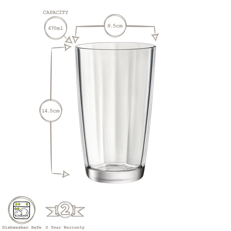 470ml Pulsar Highball Glasses - By Bormioli Rocco