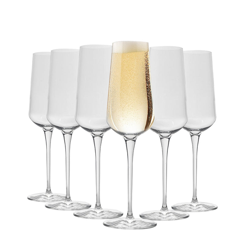 285ml Inalto Uno Champagne Flute Glasses - By Bormioli Rocco