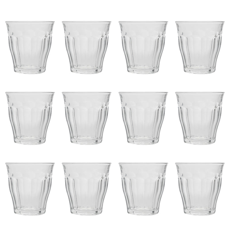 250ml Picardie Water Glasses - Pack of 12 - By Duralex