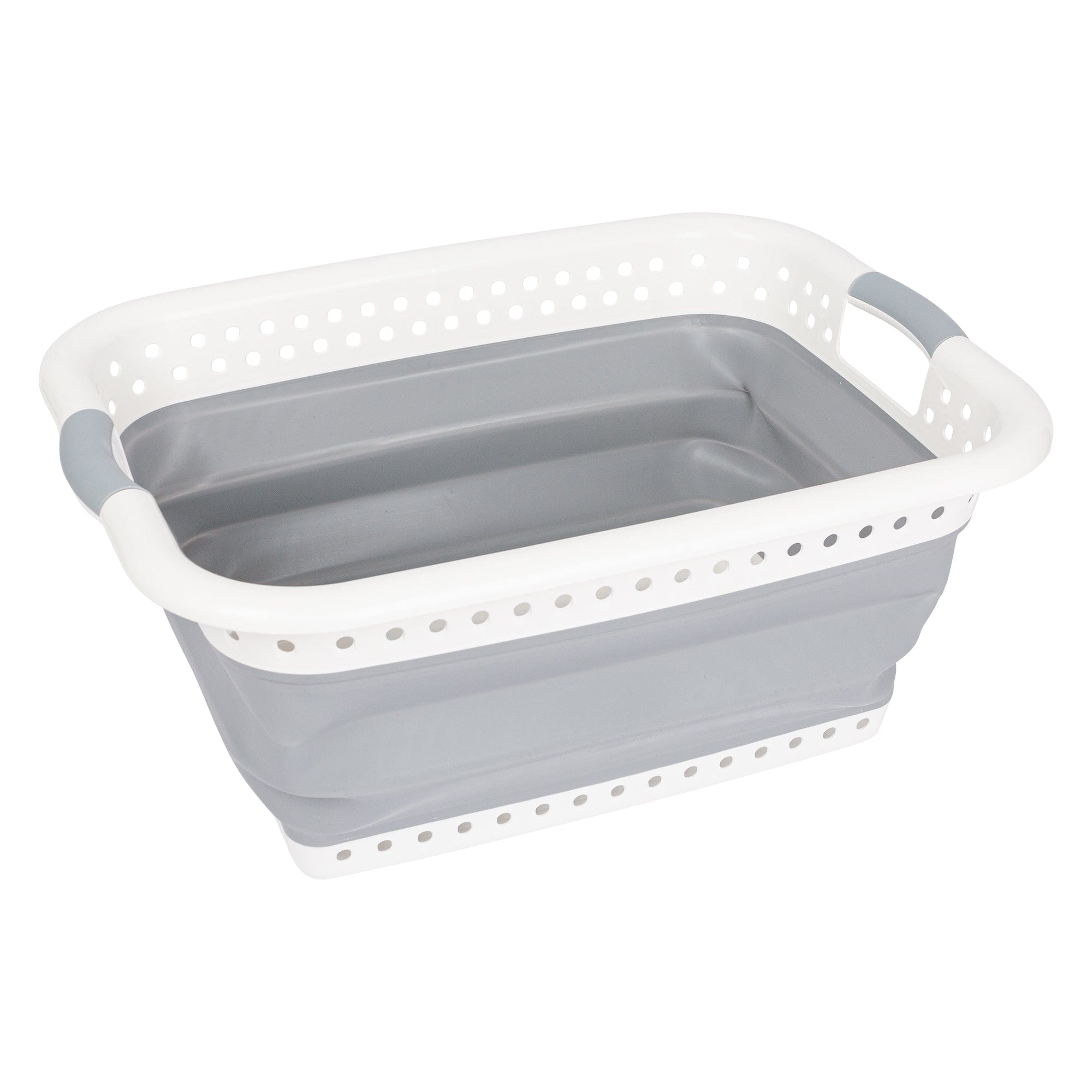 Grey 35L Collapsible Laundry Basket - By Ashley | Rinkit.com