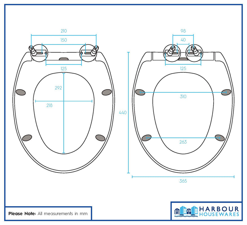 White Round Antibacterial Soft Close Toilet Seat - By Harbour Housewares