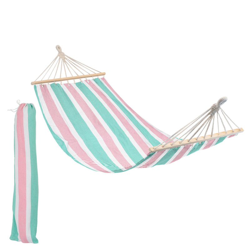 200 x 80cm Deluxe Cotton Garden Hammock - By Harbour Housewares