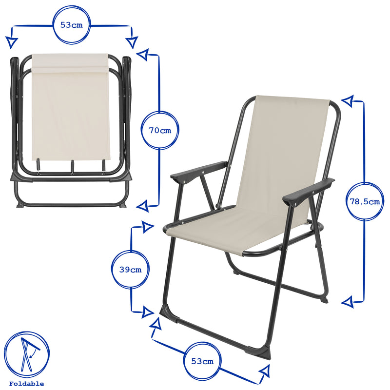 Folding Metal Beach Chair - By Harbour Housewares