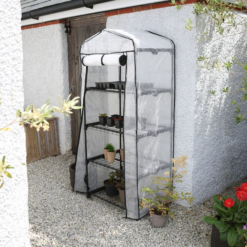 Plastic 4 Tier Mini Greenhouse - 3ft x 6ft - By Harbour Housewares