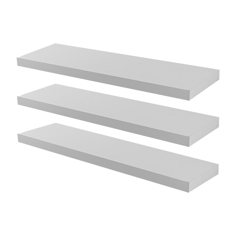 100cm Modern Floating Wall Shelves - Pack of Three - By Harbour Housewares