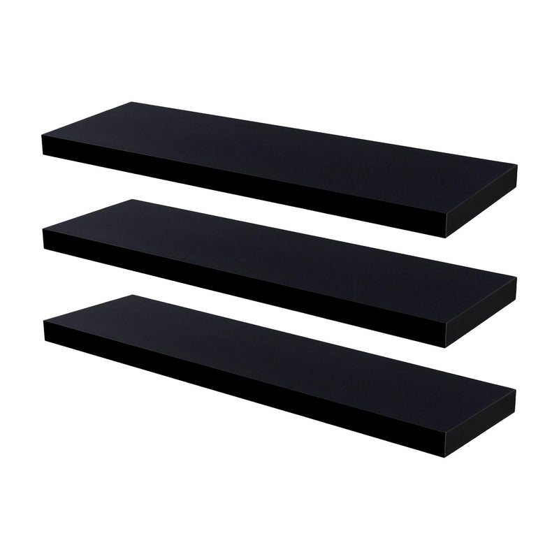 100cm Modern Floating Wall Shelves - Pack of Three - By Harbour Housewares