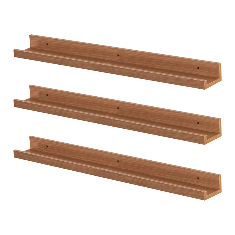 57cm Floating Picture Ledge Wall Shelves - Pack of Three - By Harbour Housewares