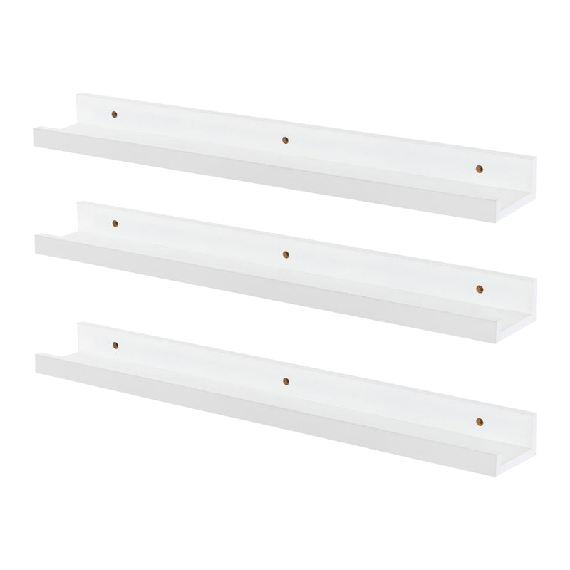 57cm Floating Picture Ledge Wall Shelves - Pack of Three - By Harbour Housewares