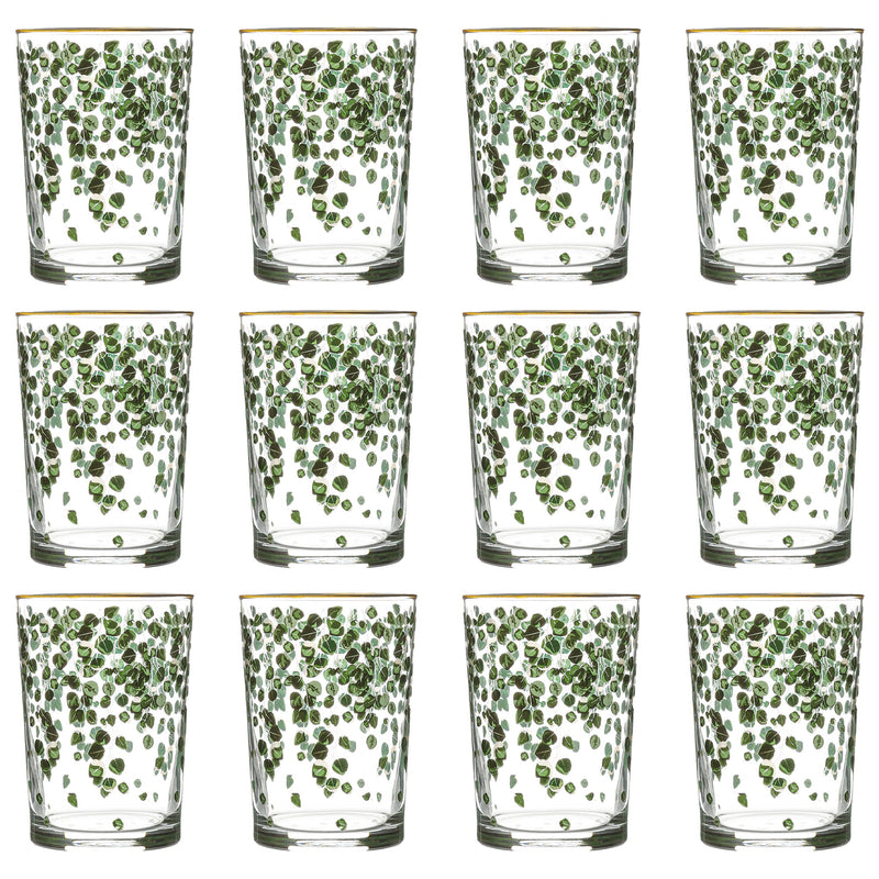 520ml Green Leaf Bodega Highball Glasses - By Lav