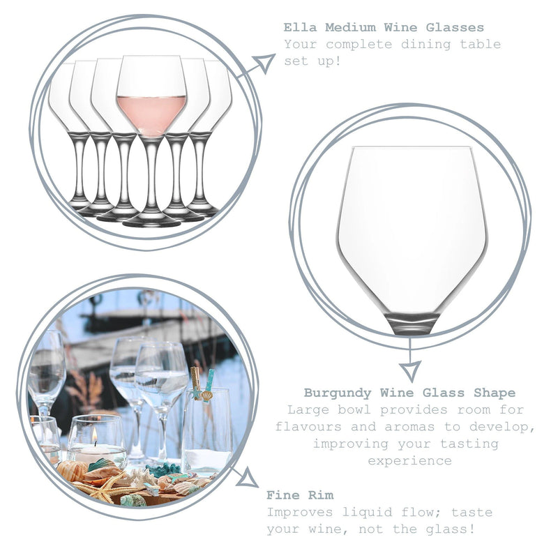 330ml Ella Red Wine Glasses - By Lav