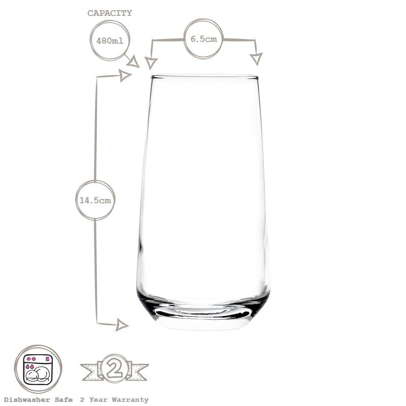 480ml Lal Highball Glasses - By Lav