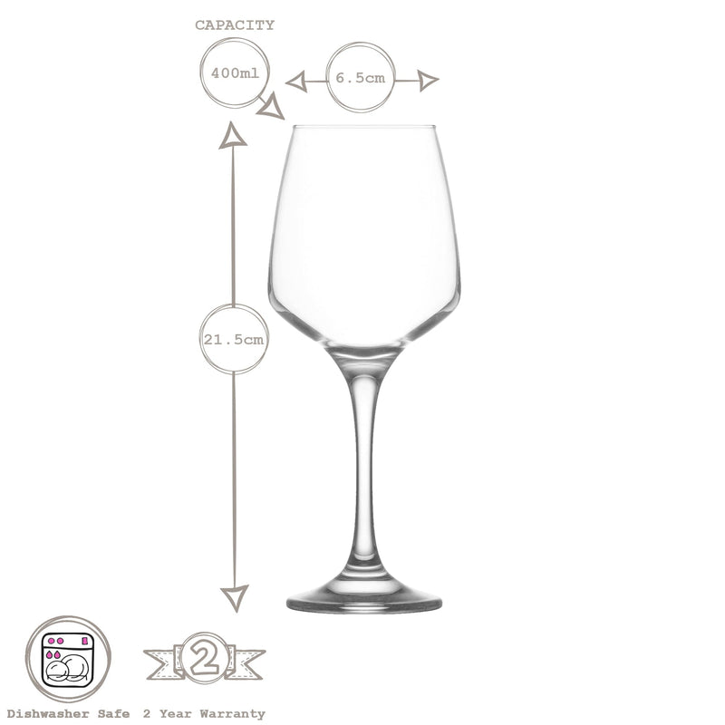 400ml Lal Wine Glasses - By Lav