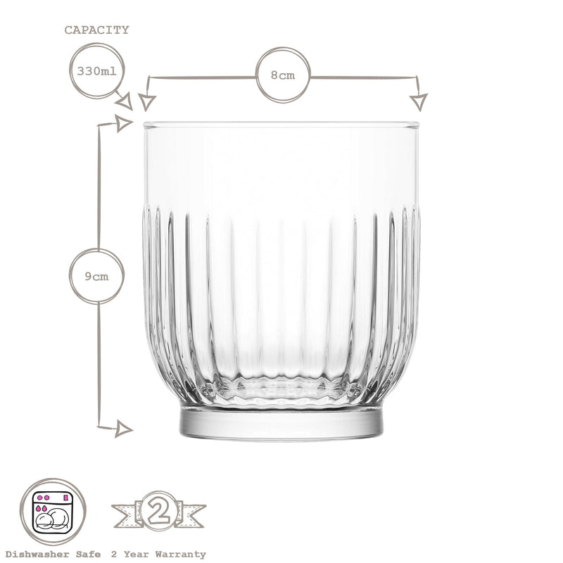 330ml Tokyo Whisky Glasses - Pack of 12 - By LAV