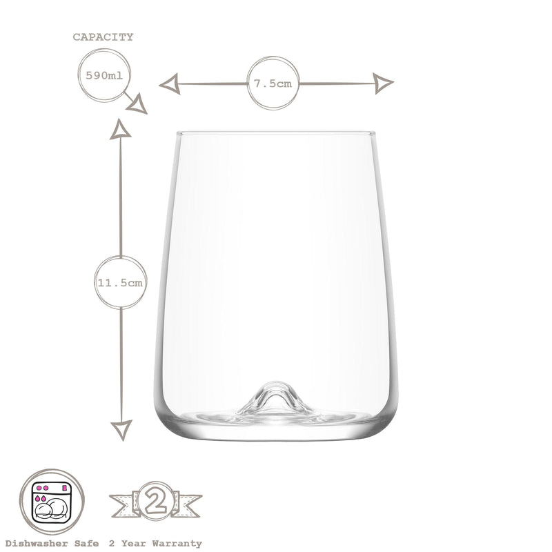 590ml Terra Highball Glasses - By Lav